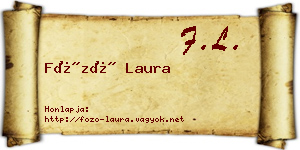 Főző Laura névjegykártya